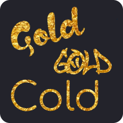 Texto dorado con estilo tipográfico