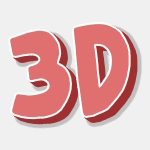 Generador de fuente 3D bonita con gradiente