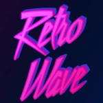 Fuente y efecto bonitos en el generador de texto 3D retrowave