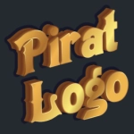Fuente dorada 3D elegante