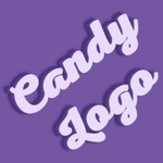 Inscripción de dulces con efecto Candy