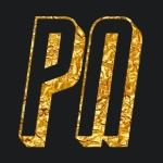Texto dorado con fuente Strekf3d