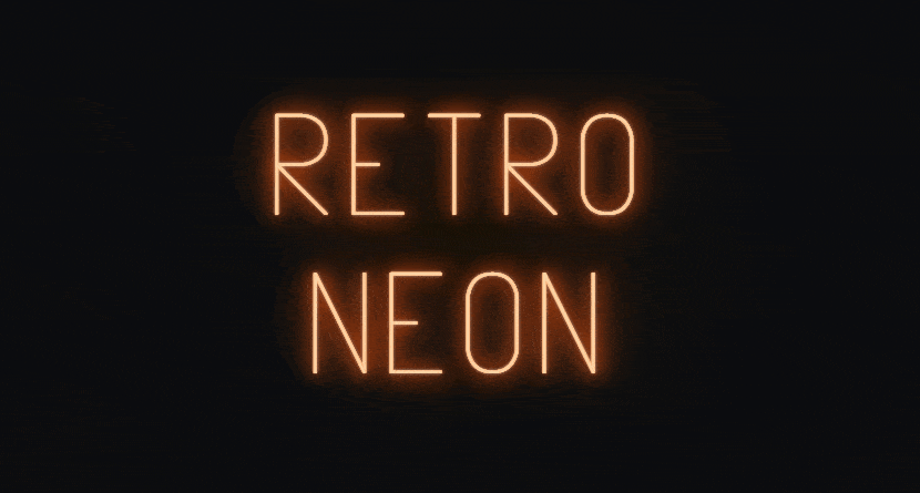 Neón en estilo retro