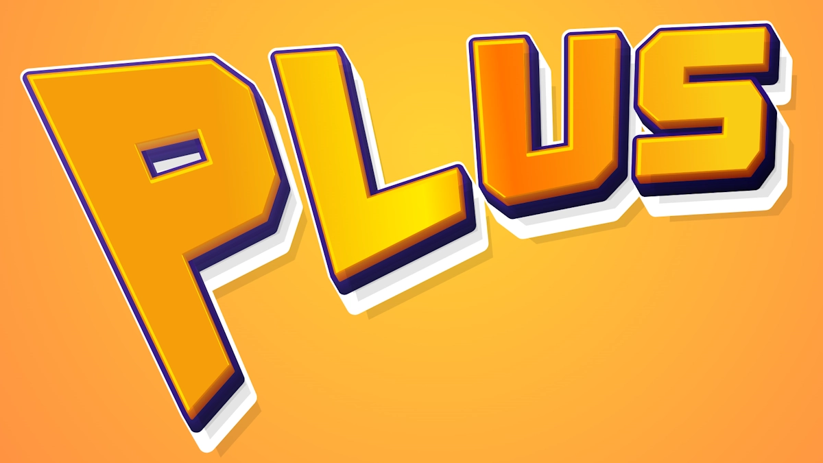 Sticker de fuente 3D naranja para juegos y vistas previas