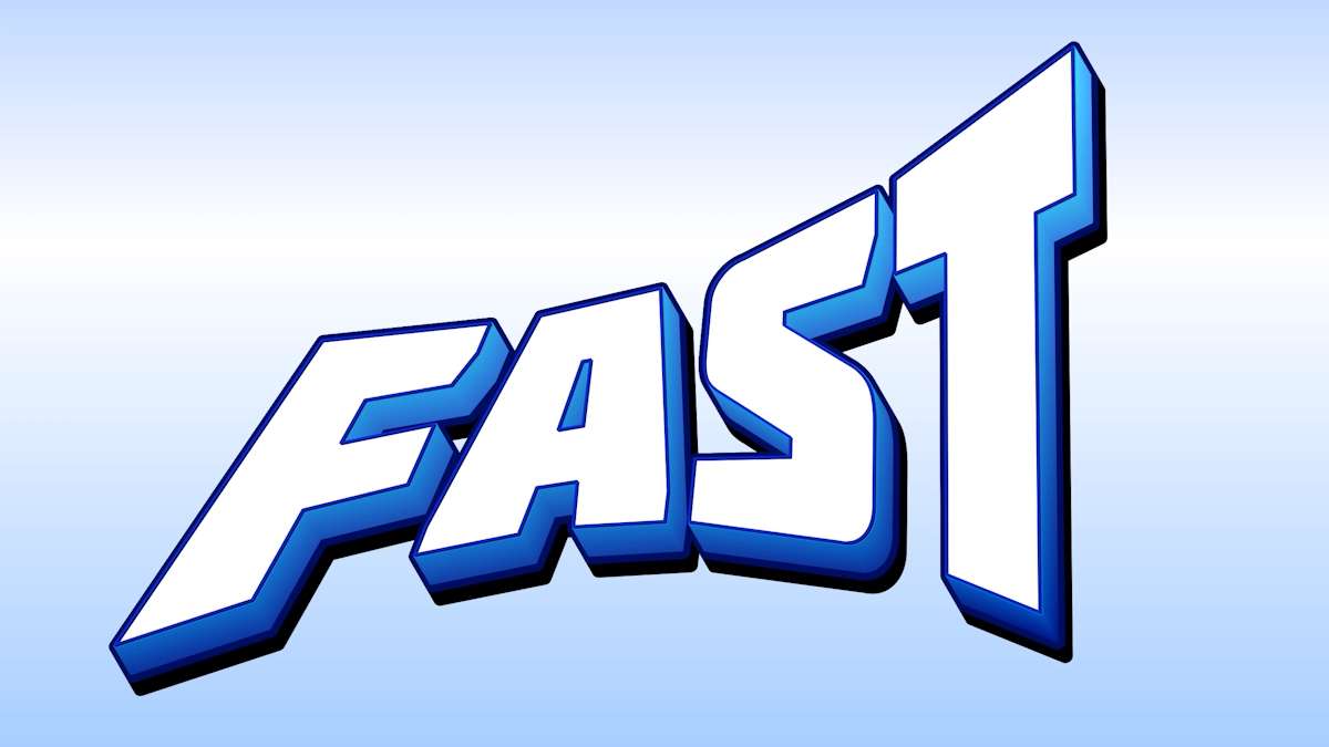 Texto 3D dinámico azul para carreras y deportes
