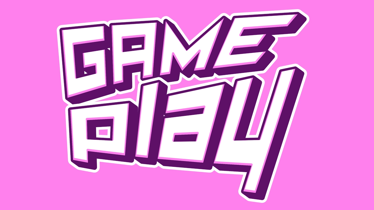 Texto 3D púrpura para jugadores y streamers