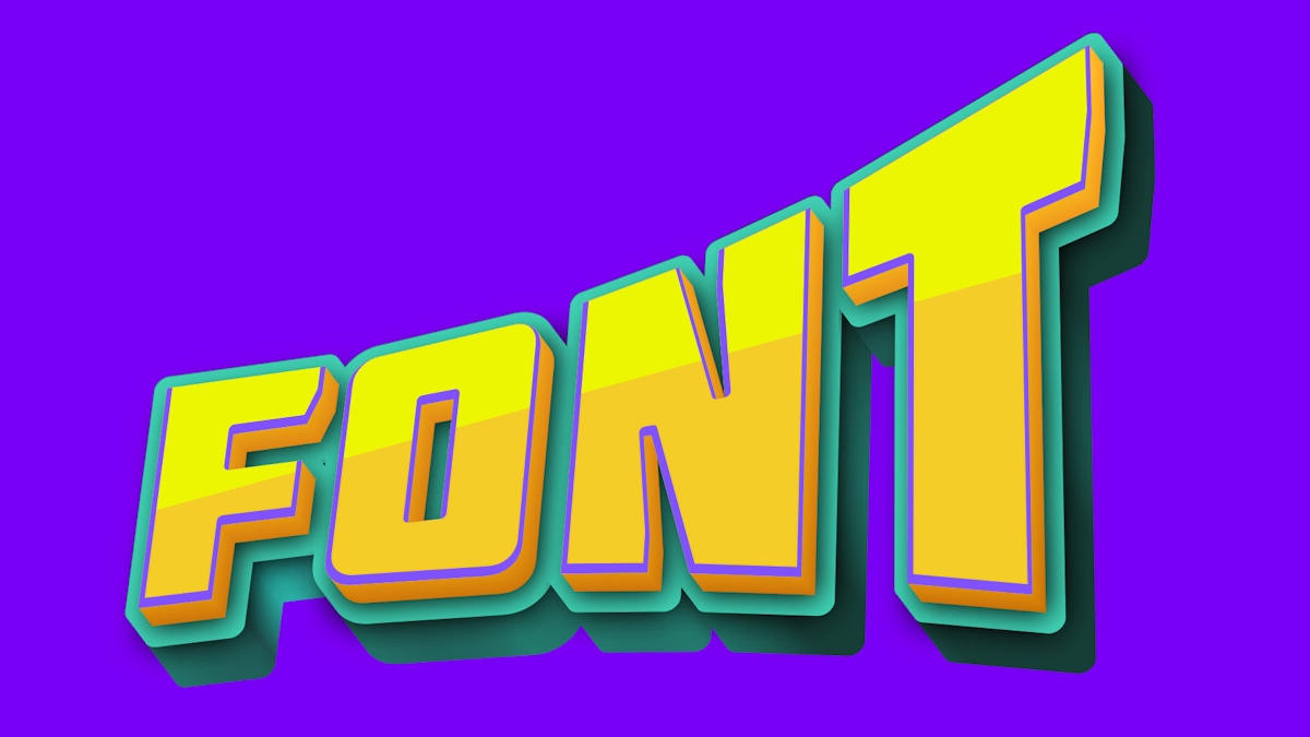 Efecto de texto: inscripción bonita con fuente 3D amarilla