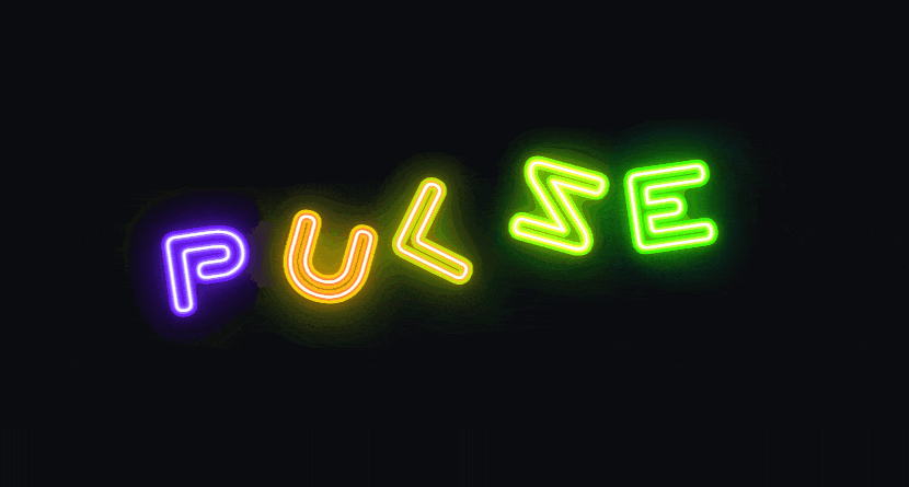 Texto de neón multicolor