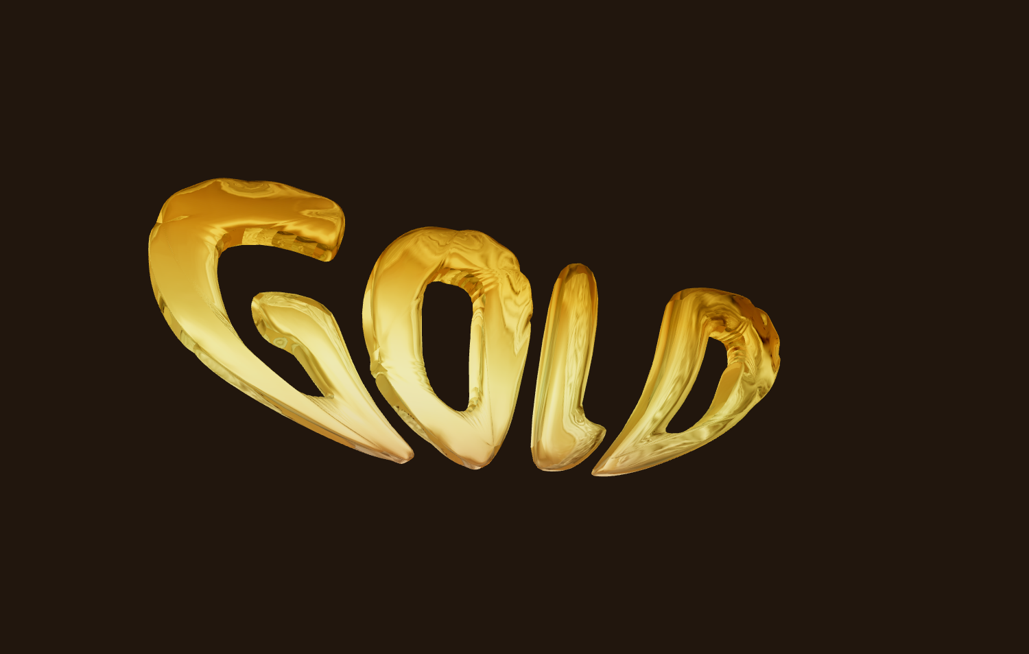 Fuente hermosa con letras de oro infladas