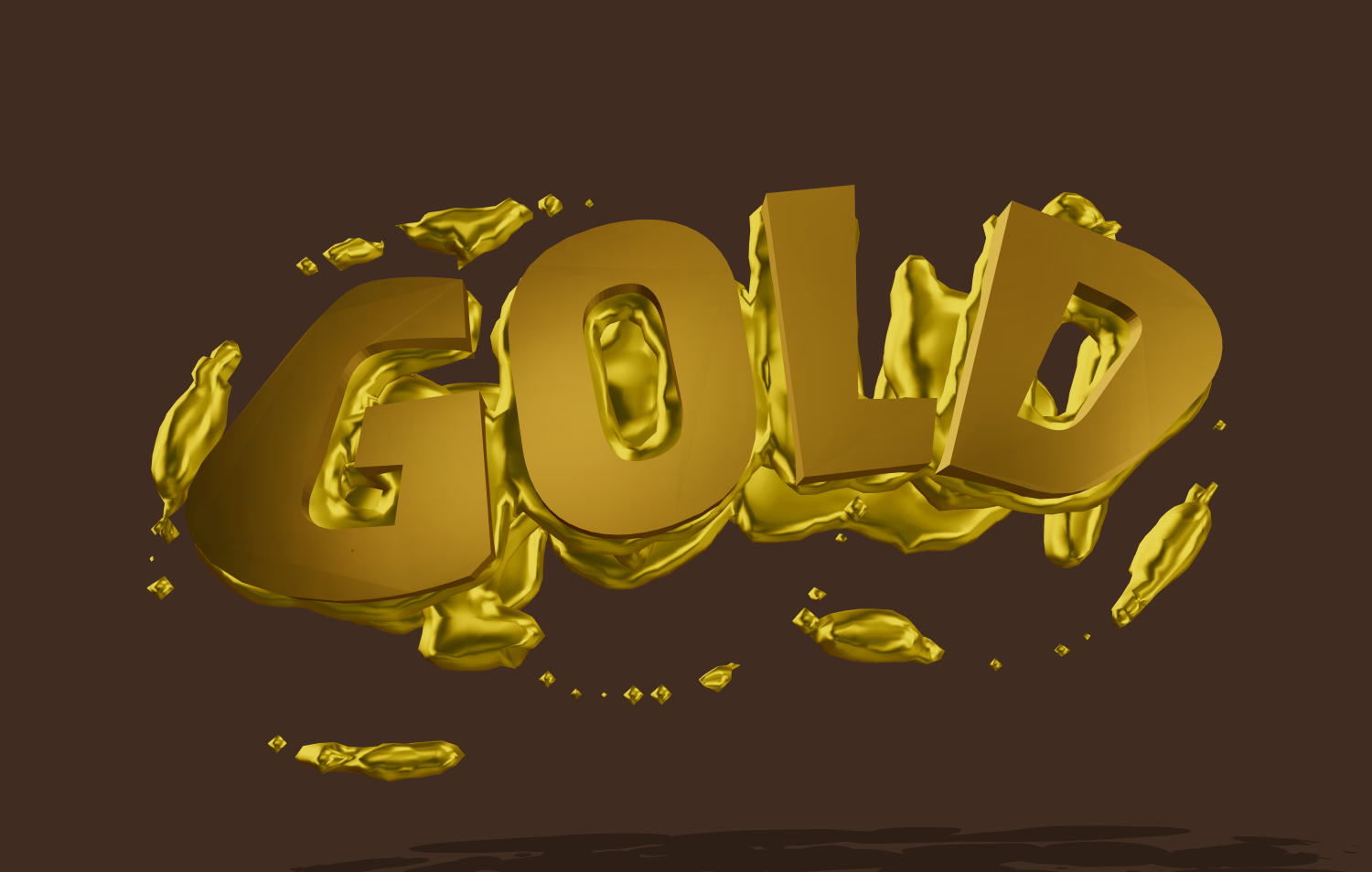 Texto con fuente de oro derretido