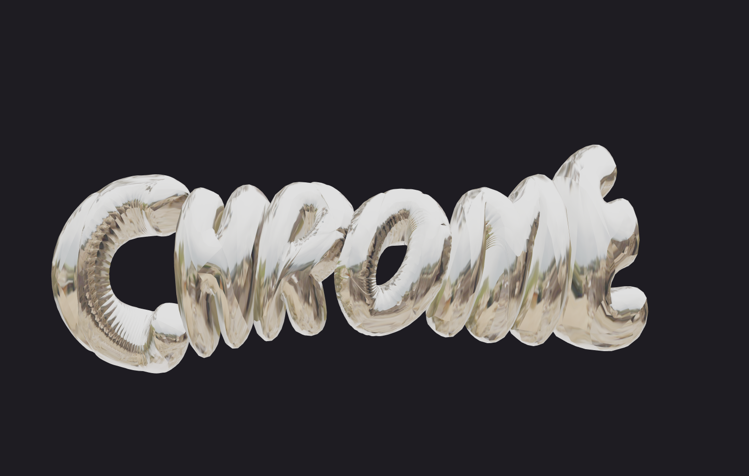Hacer texto con fuente cromada