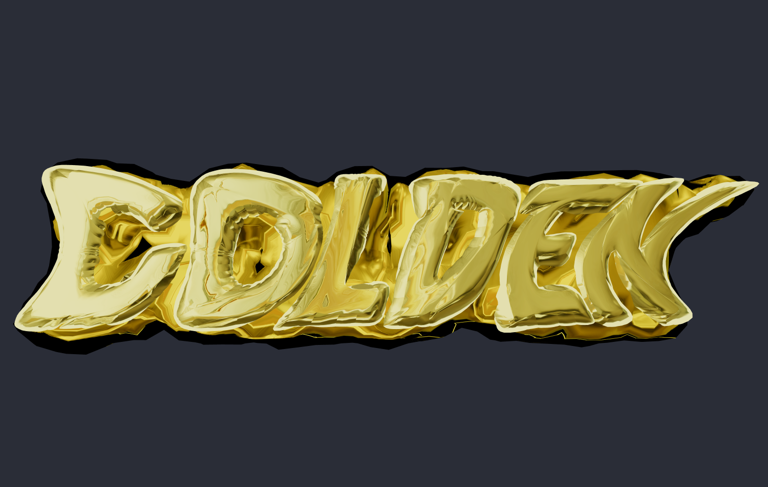 Hacer texto con fuente de charco dorado