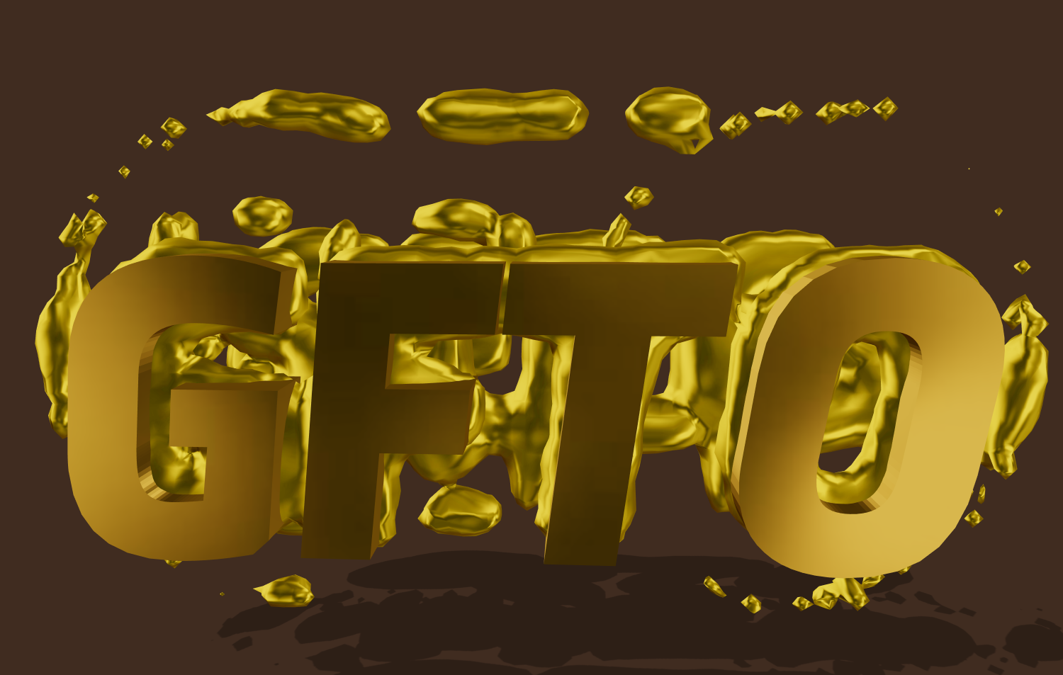 Escribir texto con fuente dorada con gotas