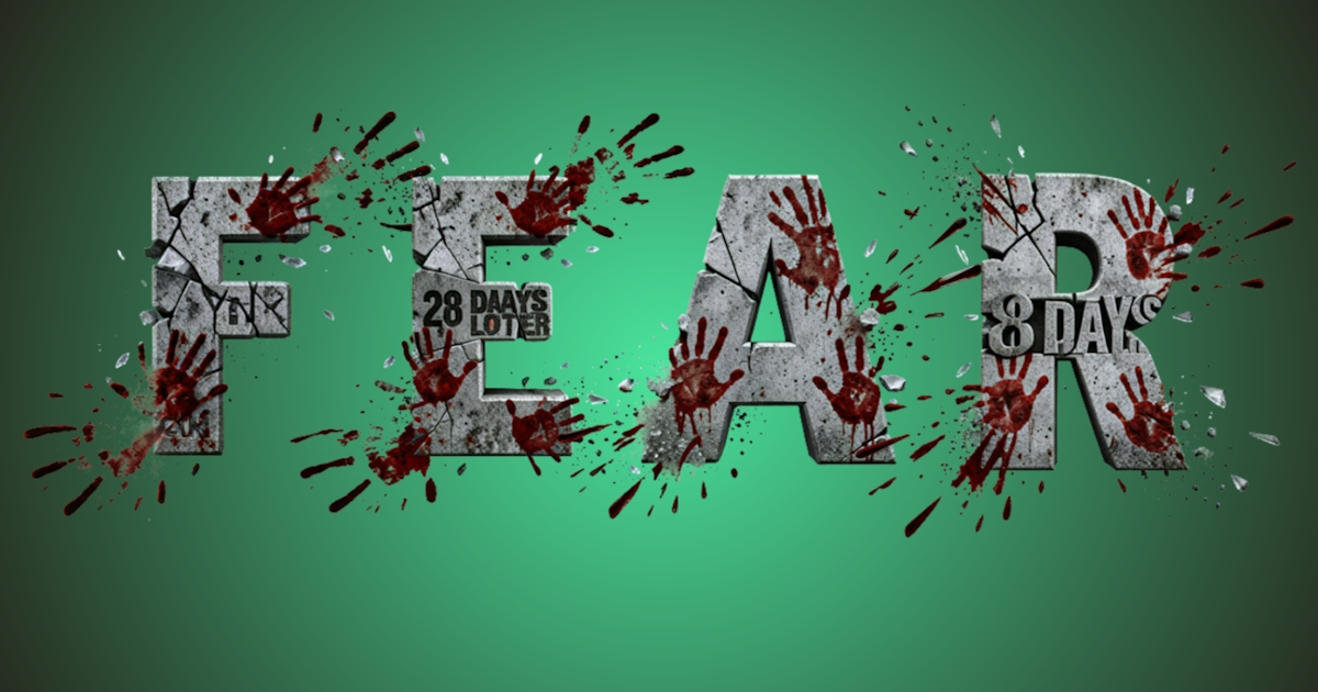 Texto zombie: ejemplo de generación de fuente de concreto con huellas de sangre