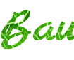 Letras originales y elegantes con hoja verde