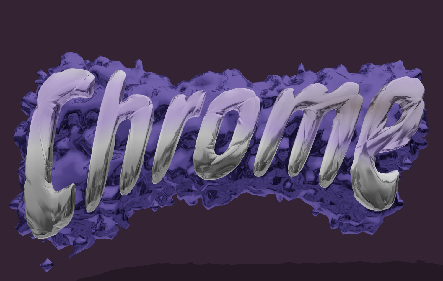 Texto 3D en estilo cromo líquido. Efecto de mercurio para inscripción.