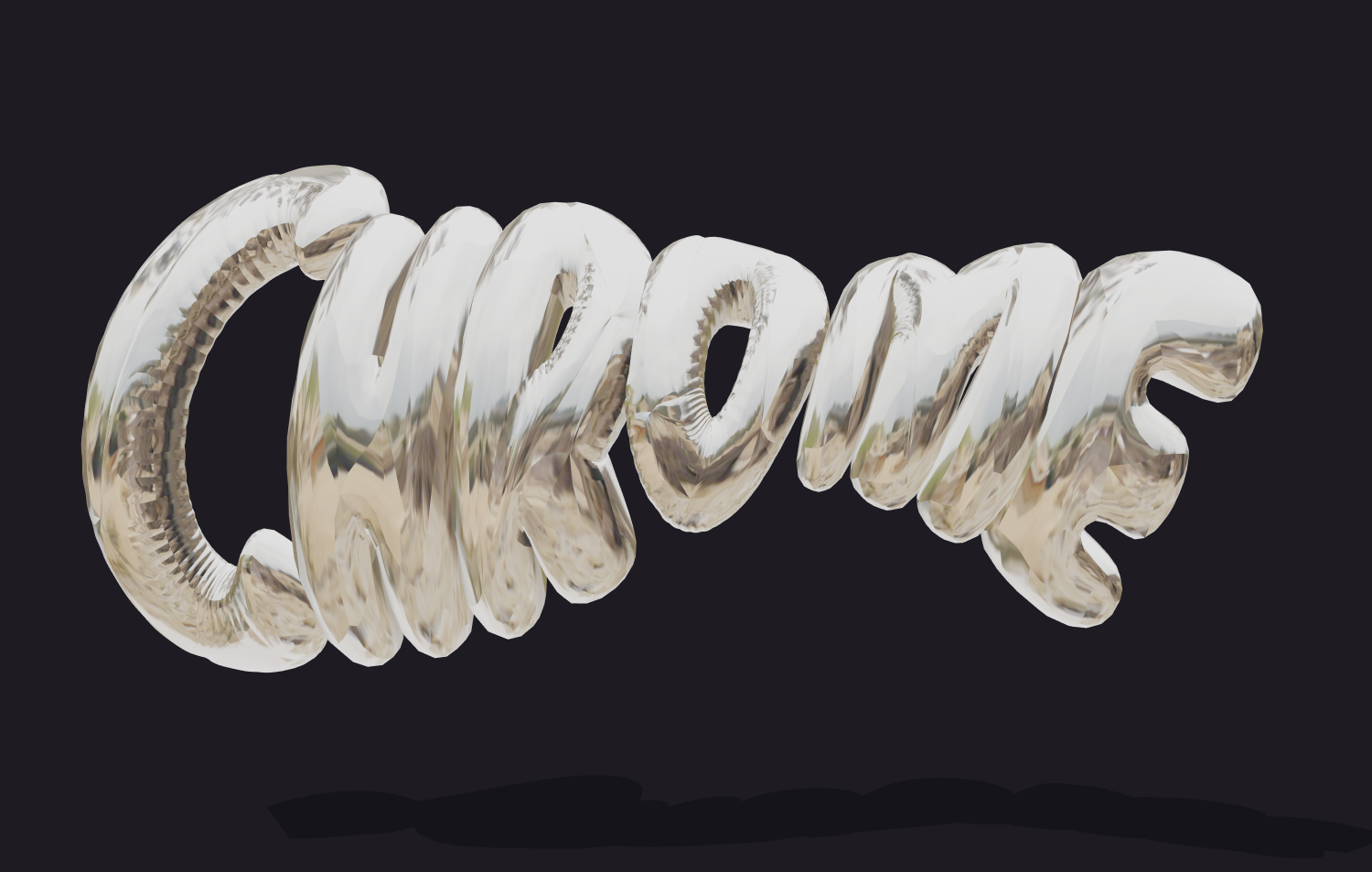 Texto 3D cromado. Crear logotipo en línea.